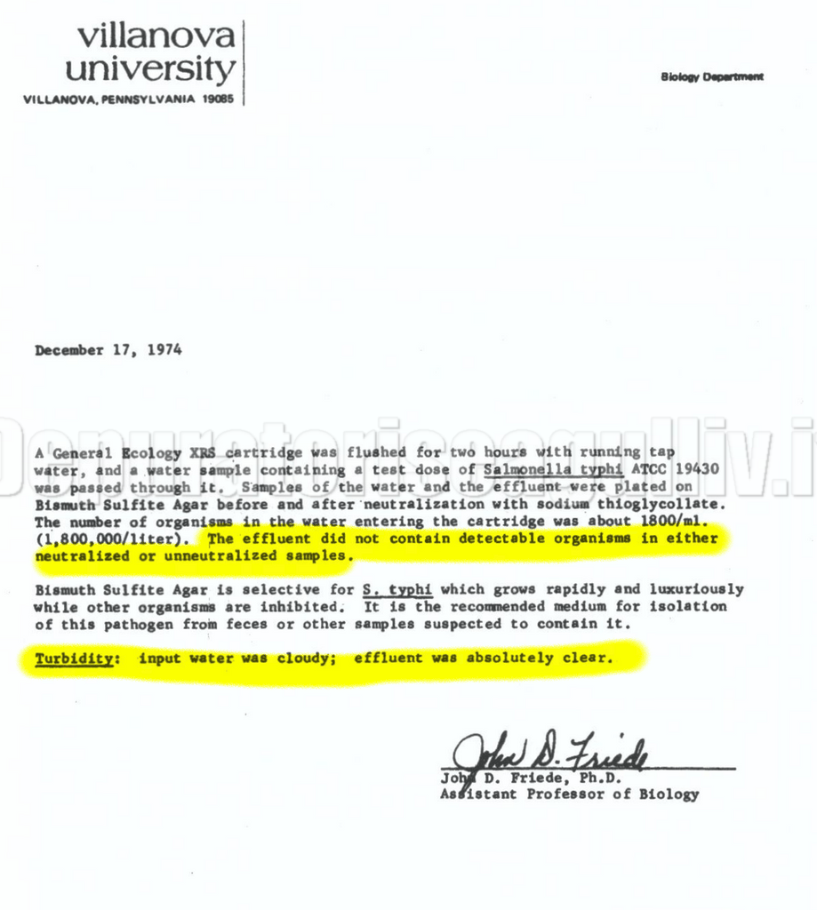 Test Salmonella Villanova University