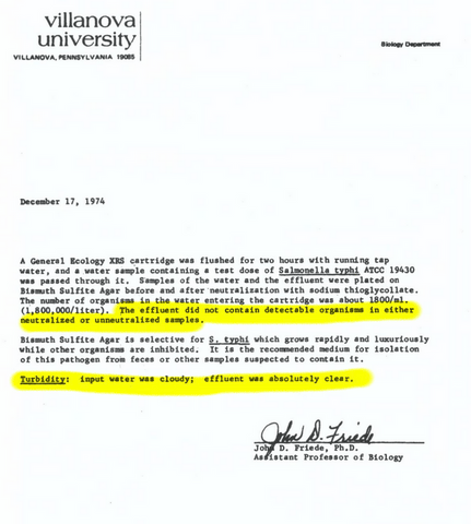 Test Salmonella Villanova University